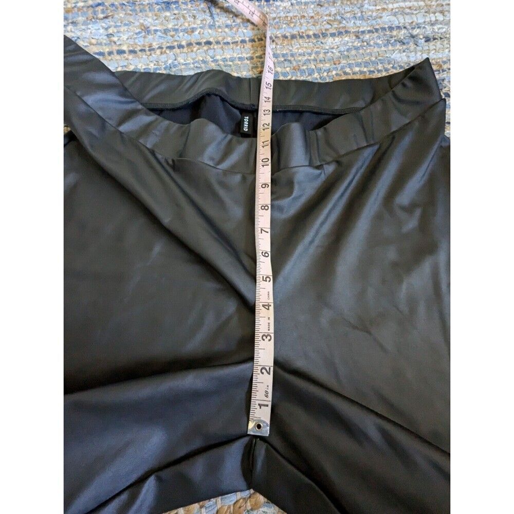 Torrid 3X Faux Leather Black Stretch Leggings Pants Night Out Clubbing Pleather - Picture 4 of 7